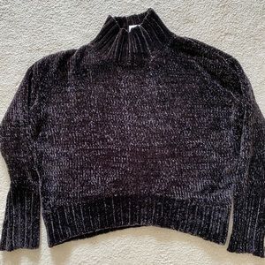Chenille black sweater